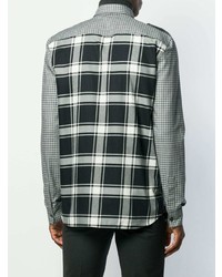 Chemise à manches longues en vichy grise Givenchy