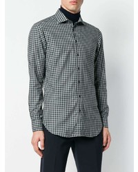 Chemise à manches longues en vichy olive Etro