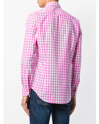 Chemise à manches longues en vichy rose Etro