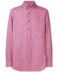 Chemise à manches longues en vichy rose Vivienne Westwood