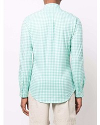 Chemise à manches longues en vichy vert menthe Polo Ralph Lauren