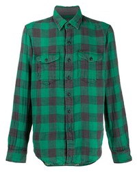 Chemise à manches longues en vichy verte Polo Ralph Lauren