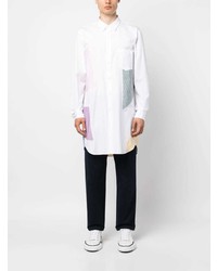 Chemise à manches longues géométrique blanche Comme Des Garcons Homme Plus