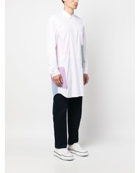 Chemise à manches longues géométrique blanche Comme Des Garcons Homme Plus