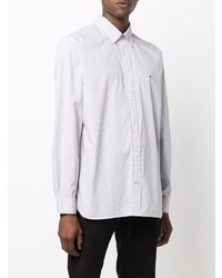 Chemise à manches longues géométrique blanche Tommy Hilfiger