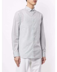 Chemise à manches longues géométrique blanche Kent & Curwen