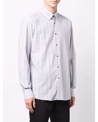 Chemise à manches longues géométrique blanche Karl Lagerfeld