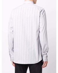 Chemise à manches longues géométrique blanche Karl Lagerfeld