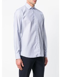 Chemise à manches longues géométrique bleu clair Etro