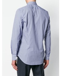 Chemise à manches longues géométrique bleu clair Etro