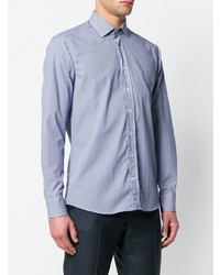 Chemise à manches longues géométrique bleu clair Etro