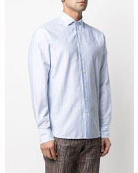 Chemise à manches longues géométrique bleu clair Etro