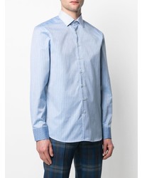 Chemise à manches longues géométrique bleu clair Etro