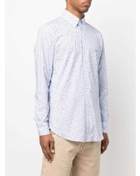 Chemise à manches longues géométrique bleu clair Etro