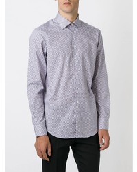 Chemise à manches longues géométrique bleu clair Etro