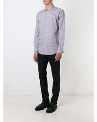 Chemise à manches longues géométrique bleu clair Etro