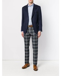 Chemise à manches longues géométrique bleu clair Etro