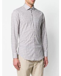 Chemise à manches longues géométrique grise Etro