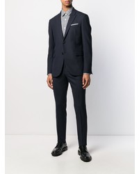 Chemise à manches longues géométrique noire et blanche BOSS HUGO BOSS