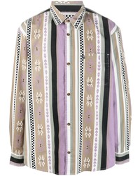Chemise à manches longues géométrique violet clair Carhartt WIP