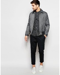 Chemise à manches longues gris foncé Asos