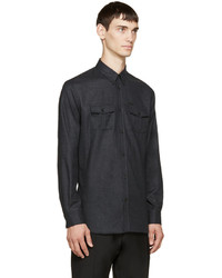 Chemise à manches longues gris foncé DSQUARED2