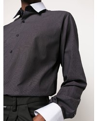 Chemise à manches longues gris foncé Karl Lagerfeld