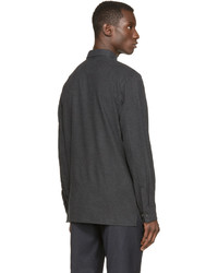 Chemise à manches longues gris foncé Helmut Lang