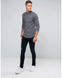 Chemise à manches longues gris foncé Jack and Jones