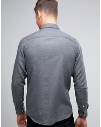 Chemise à manches longues gris foncé Jack and Jones