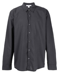 Chemise à manches longues gris foncé James Perse