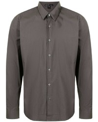 Chemise à manches longues gris foncé James Perse