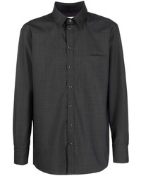 Chemise à manches longues gris foncé Lemaire