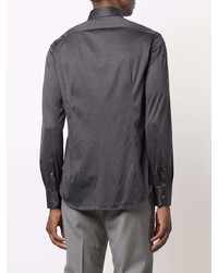 Chemise à manches longues gris foncé Corneliani