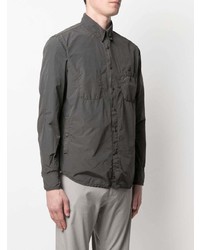 Chemise à manches longues gris foncé Aspesi