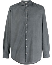 Chemise à manches longues gris foncé Massimo Alba