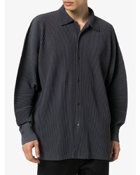 Chemise à manches longues gris foncé Homme Plissé Issey Miyake