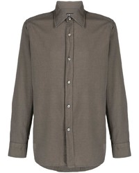Chemise à manches longues gris foncé Tom Ford