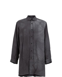 Chemise à manches longues gris foncé Yohji Yamamoto