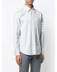 Chemise à manches longues grise Thom Browne