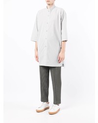 Chemise à manches longues grise Homme Plissé Issey Miyake