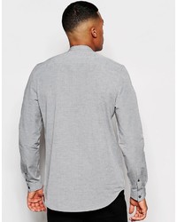 Chemise à manches longues grise Asos