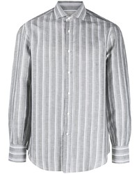 Chemise à manches longues grise Brunello Cucinelli