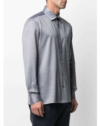 Chemise à manches longues grise Kiton