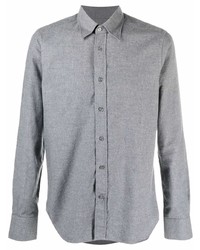Chemise à manches longues grise Canali
