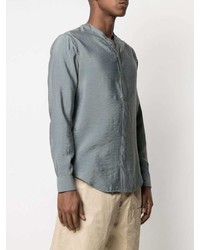Chemise à manches longues grise Giorgio Armani