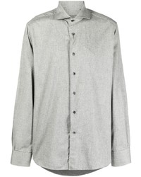 Chemise à manches longues grise Corneliani