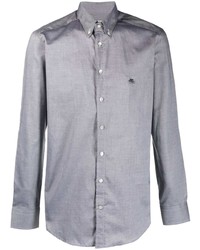 Chemise à manches longues grise Etro