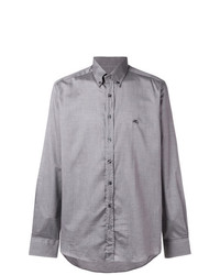 Chemise à manches longues grise Etro