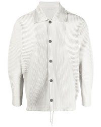 Chemise à manches longues grise Homme Plissé Issey Miyake